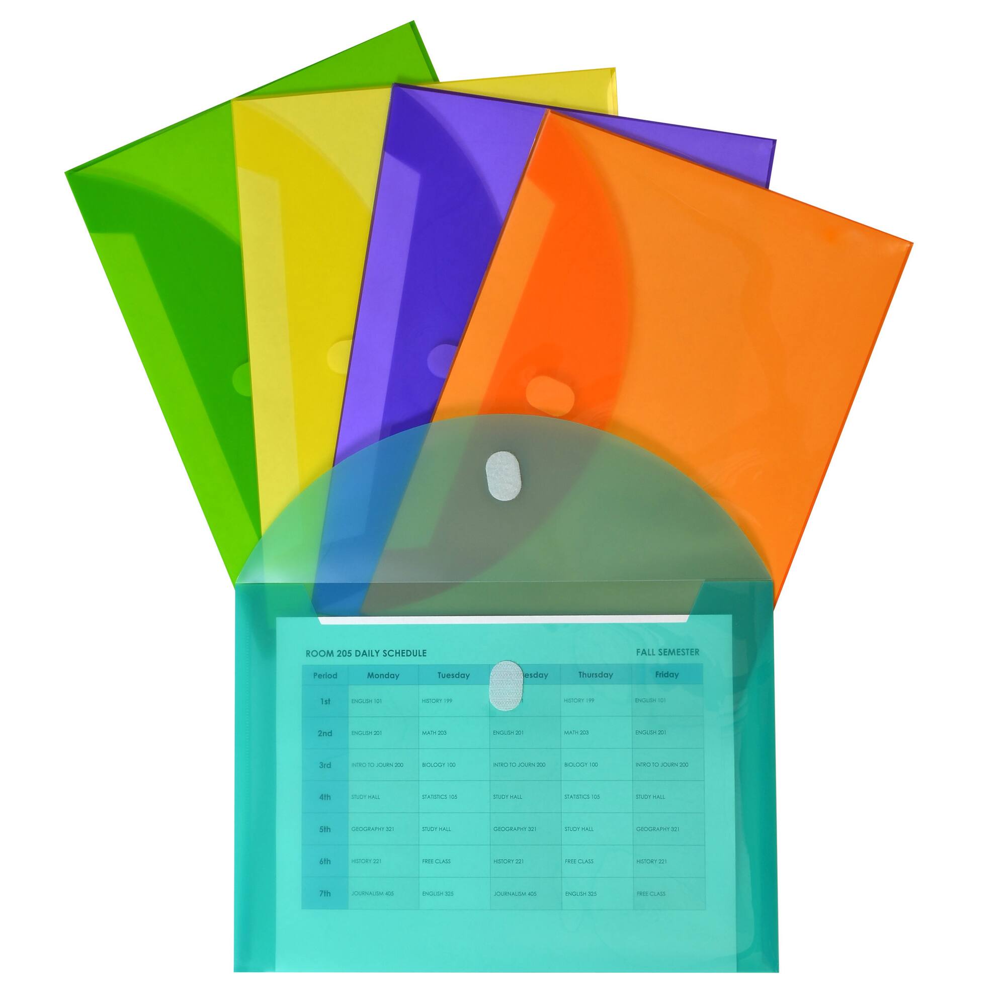 C-Line® Assorted Colors XL Reusable Envelopes, Pack of 10